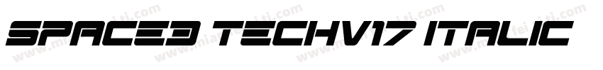 space3 techv17 italic字体转换